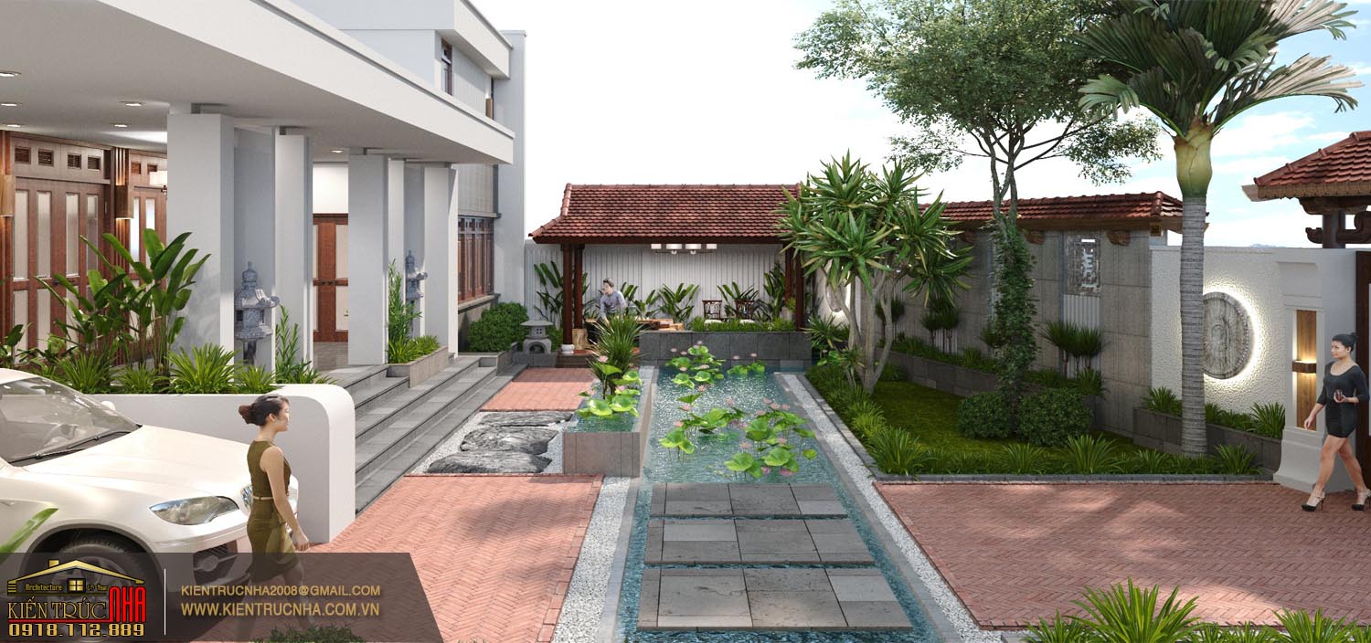Biệt thự đẹp hiện đại với sân vườn 400m2 mái ngói | CĐT: anh Nguyên Đồng Nai